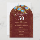 Search for peacock anniversary invitations Gold