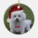 Search for bichon christmas tree decorations Santa
