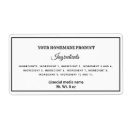 Search for ingredient labels Ingredients list