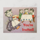Search for cat mother invitations Vintage