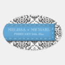 Search for blue damask wedding stickers Modern