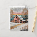 Search for winter painting postcards Barn