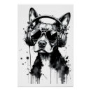 Search for black and white dog posters Wildlife