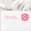 Search for pink daisy return address labels Elegant