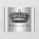 Search for royal king baby shower invitations Blue
