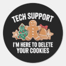 Search for funny tech support stickers Xmas