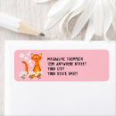 Search for cartoon animal return address labels Modern