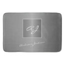Search for metallic silver bath mats Monogrammed