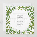 Search for green square wedding invitations Leaf