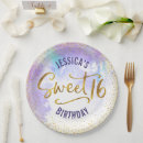 Search for purple sweet 16 plates 16th birthday party
