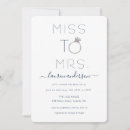 Search for engagement ring bridal shower invitations Miss to mrs