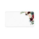 Search for bouquet of flowers return address labels Burgundy