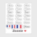 Search for french script stickers France