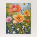 Search for wildflower puzzles Watercolor