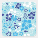Search for hibiscus flower pattern stickers Blue