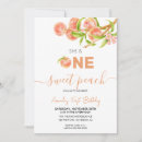 Search for sweet as a peach birthday invitations For her