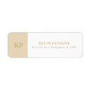 Search for gold text return address labels White