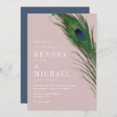 Search for feather wedding invitations Peacock