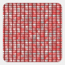 Search for red squares stickers Pattern