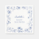 Search for dusty blue napkins Toile de jouy