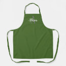 Search for olive green aprons Script