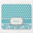 Search for turquoise flower mousepads Pretty