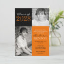 Search for black and orange graduation invitations Picture