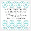 Search for blue damask wedding stickers Pattern
