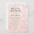Search for rose gold glitter bridal shower invitations Blush