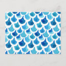 Search for fish pattern postcards Watercolor