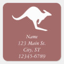 Search for square address stickers Red