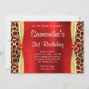 Search for red leopard birthday invitations Ruby