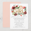 Search for pink and red baby shower invitations Typography