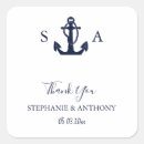 Search for navy anchor wedding stickers Initials