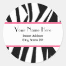 Search for zebra and pink stickers Address