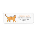 Search for orange tabby cat return address labels Cats