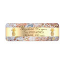 Search for gold pineapple return address labels Girly