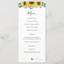 Search for sunflower menus Bridal