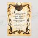 Search for vintage key wedding invitations Heart