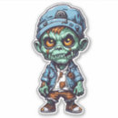 Search for cute zombie cartoon stickers Undead