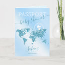 Search for passport baby shower invitations Blue