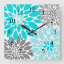 Search for grey and turquoise clocks White