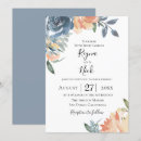 Search for dusty blue and peach wedding invitations Trendy
