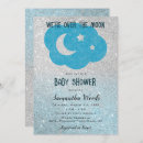 Search for moon baby boy shower invitations We're over the moon