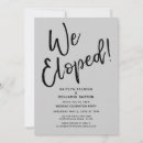 Search for we eloped wedding invitations Typography