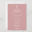 Search for rose first communion invitations Christian