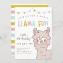 Search for llama birthday invitations Fiesta