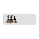 Search for cute panda bear return address labels Funny