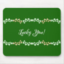 Search for 4 leaf clover mousepads Gold