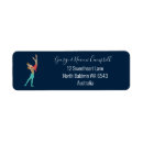 Search for dancing dancer return address labels Ballerina